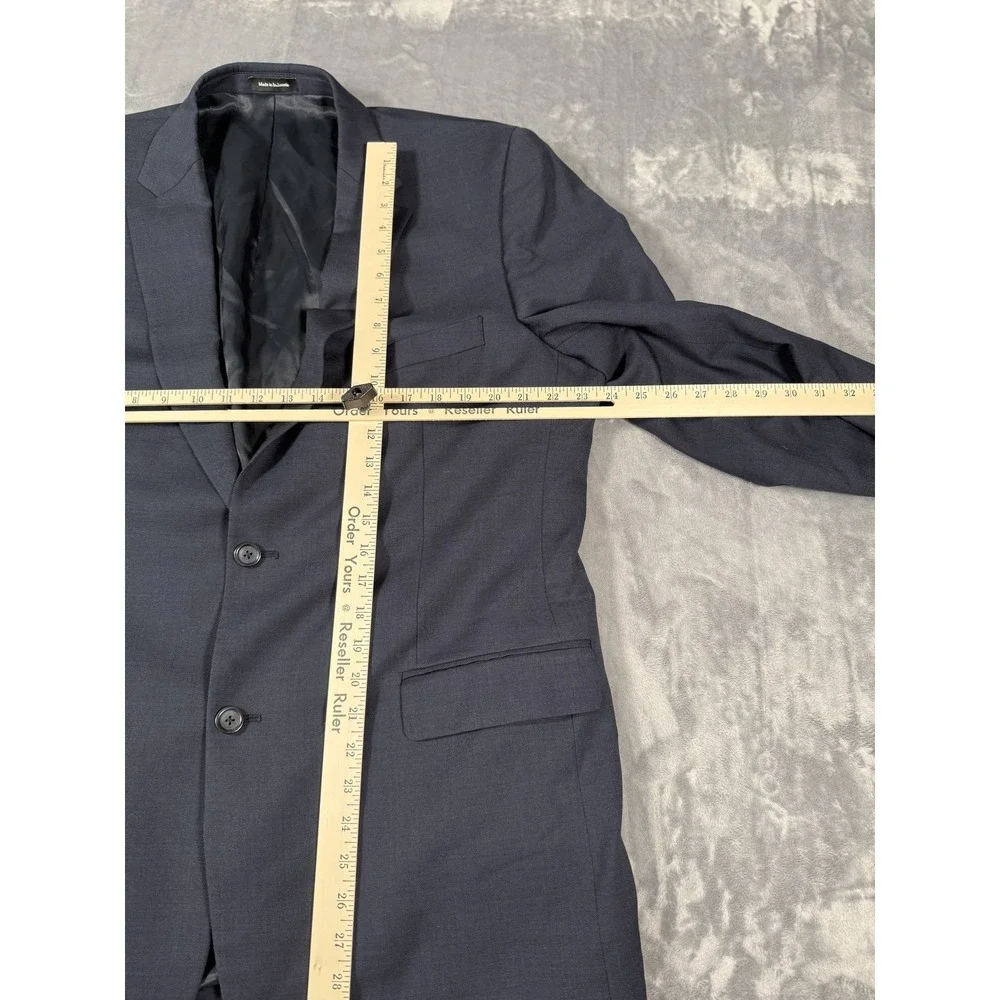 Pronto Uomo Platinum Men's 46 X-Long 100% Wool Suit Jacket Blazer Navy Blue